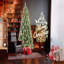 Arbre de Noël 5 pi avec 200 lumières DEL blanc chaud - 694 pointes en PVC et aiguilles dures, 51 pommes de pin, conception à branches articulées, support en métal robuste-1482165381-1482165378