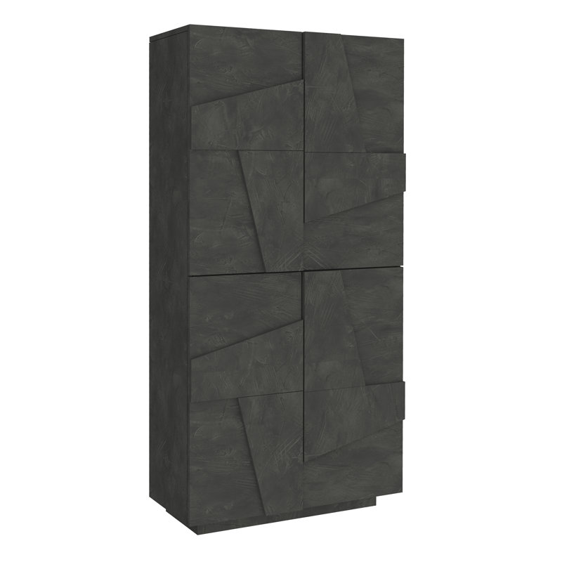 Cernobbio 32 Pair Shoe Storage Cabinet, Black