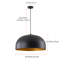 Luminaire suspendu en fer noir à 1 intensité variable