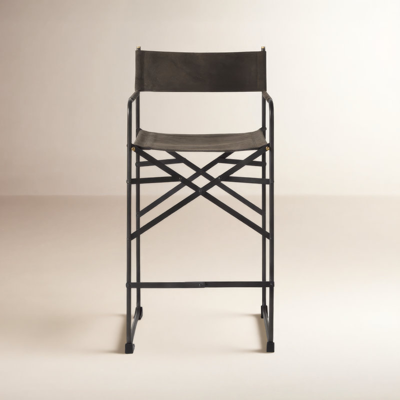 Sambac Counter Stool, Extra Tall (40" Seat Height), Dark Gray/Black