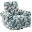 Fauteuil inclinable manuel inclinable pivotant avec dossier réglable pour le salon, la chambre à coucher ou la chambre de bébé, vert et brun