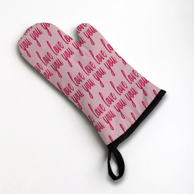 Tender Heart Design Oven Mitt Cotton Twill