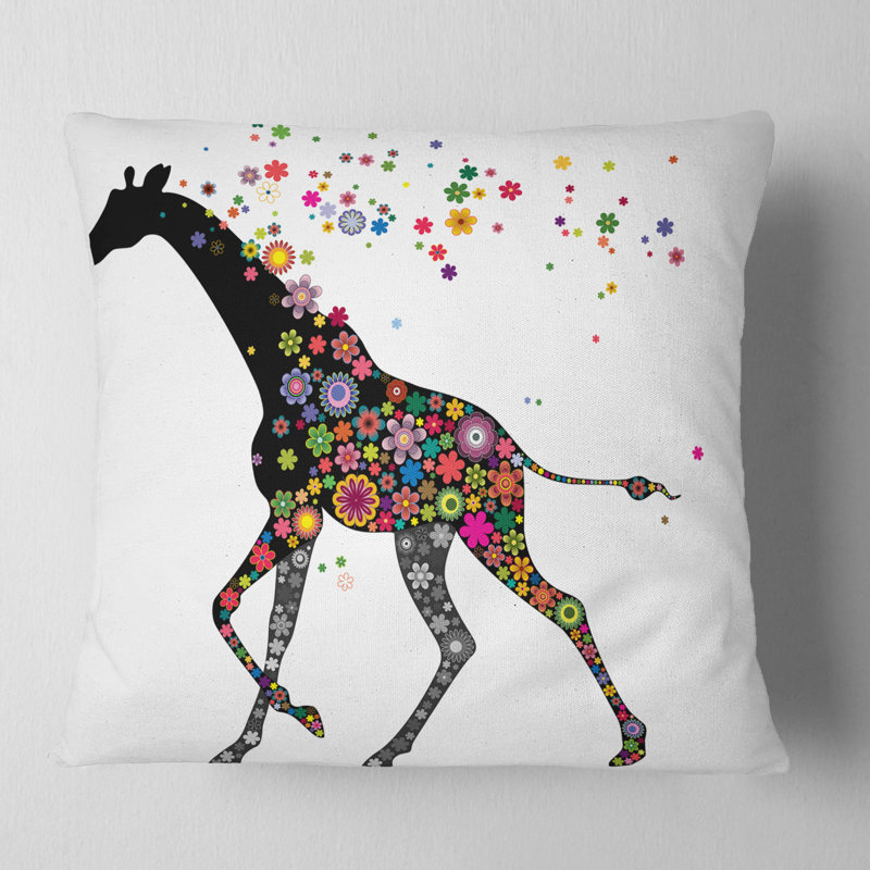 Girafe Gaie Courir Oreiller Animal