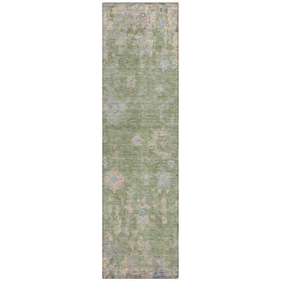 Machine Washable Indoor/Outdoor Matsumura ACN2302 Global Rug