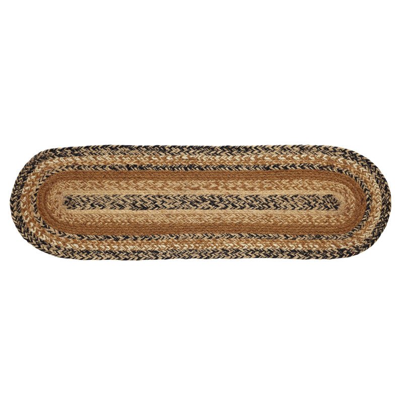 Tapis d'escalier brun Kettle Grove, Ovale 0,7 pi x 2 pi 3 po