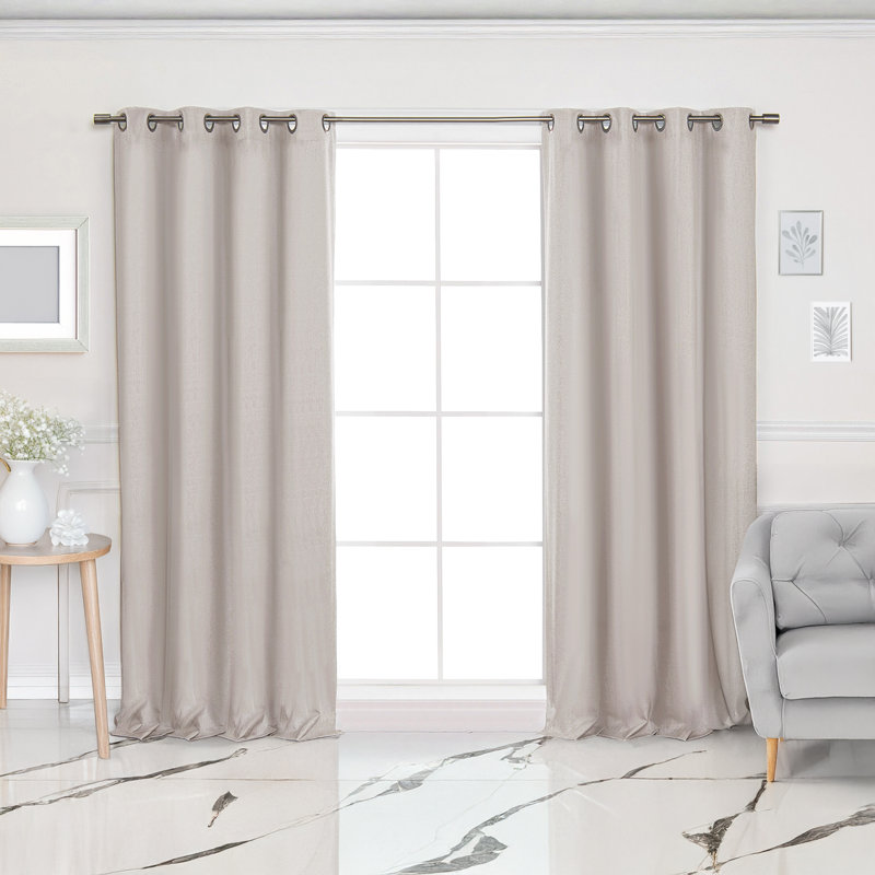 Leach Blackout Curtain Panel Pair, 52" x 63", Natural