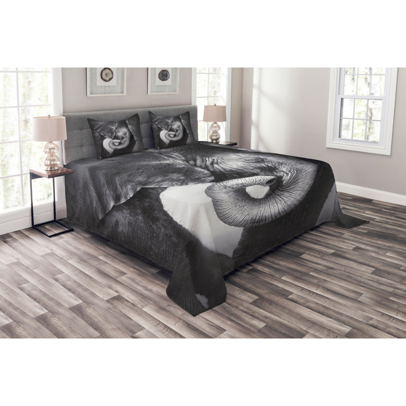 Swayze No Pattern Bedspread with Pillow Shams Included, 220 x 264 cm