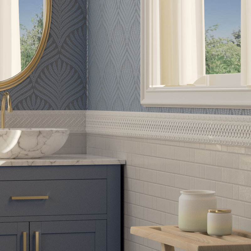 Swindon White High Density Urethane Decorative Chair Rail Set