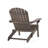 Libo Outdoor Adirondack Chair, Taupe Gray Acacia Wood, Slat Panels-121489436