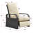 Outdoor all-weather aluminum+PE wicker adjustable recliner patio chair with cushion-131975057-94556451