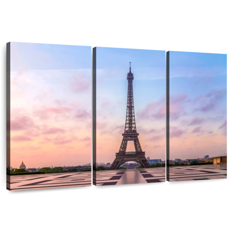 Lilie Eiffel Tower Sunrise, 24" H x 38" W
