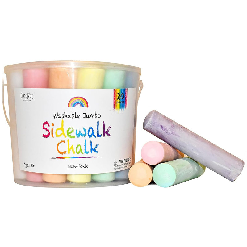 CocoNut: Jumbo Sidewalk Chalk Bucket - 20pc
