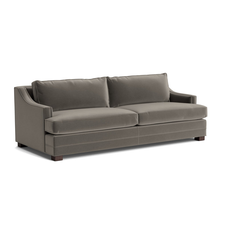 Keaton Slope No Nail 84 Sofa, Java, Performance Velvet - Graphite