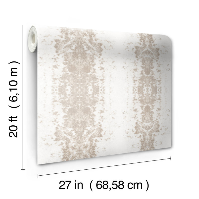 Abstract Peel & Stick Wallpaper Roll, Beige