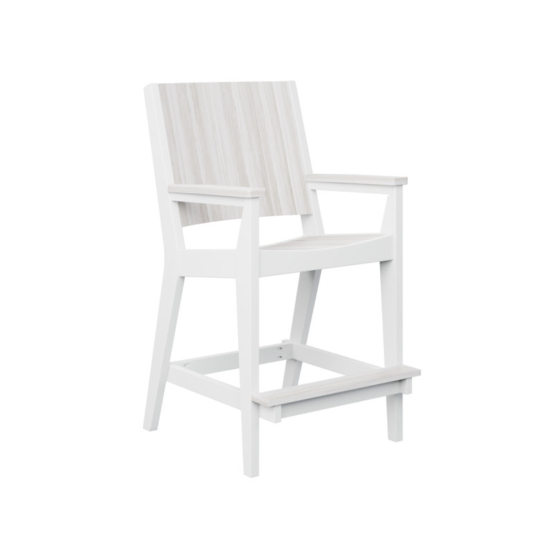Berlin Gardens Mayhew Regular Top With White Base Chat Chair, Seashell, 25.5"