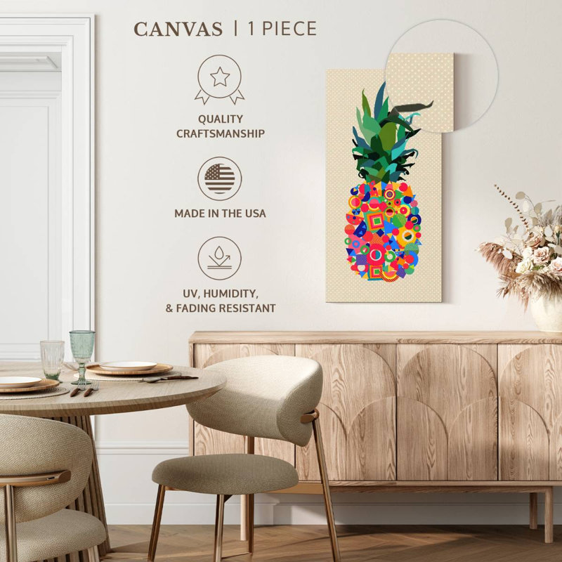 Abstract Pineapple Canvas Print, 24" H x 12" W x 1.25" D