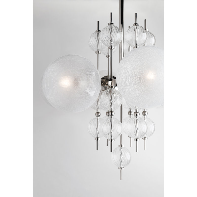 Calypso 6 - Light Chandelier, Polished Nickel