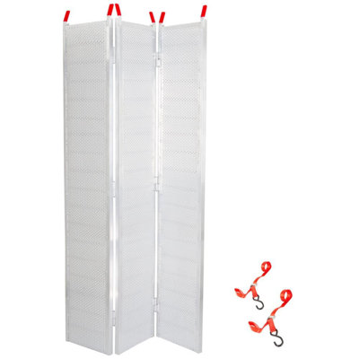 Black Widow Punch Plate Aluminum Wide ATV Ramp, 1500 Lbs Capacity, Silver