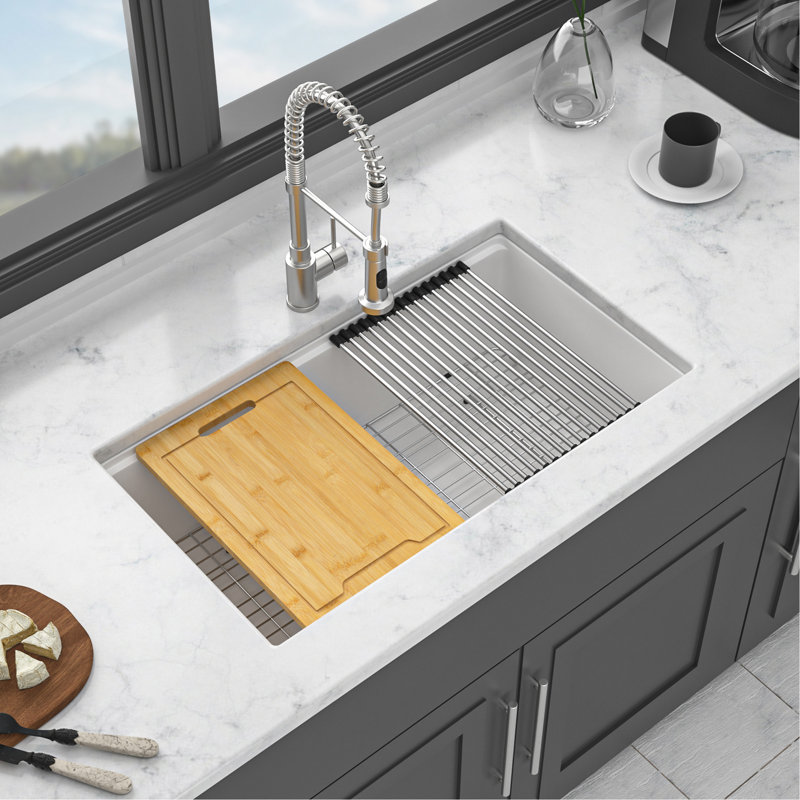 High-End Quartz Composite Kitchen Sink With Advanced Workstation Features