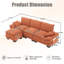Canapé modulaire modulaire, canapé à assise profonde, canapé en velours côtelé, meubles rembourrés confortables pour salon, appartement, studio, bureau, ayant plusieurs combinaisons-555407960-555407964