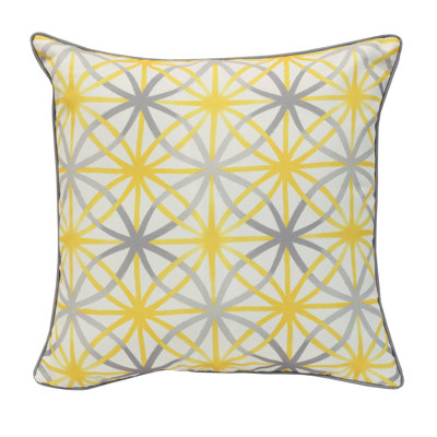 Sunny Citrus Geometric Indoor/Outdoor Reversible Throw Pillow