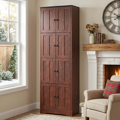 Armoire de rangement simple en bois manufacturé Denoncourt (H 72,41 po x l 24,01 po x P 12,81 po)
