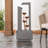 Red Barrel Studio® 38" Tall Metal Sculptural Multi-Tier Flower Water Fountain, Gray and Bronze