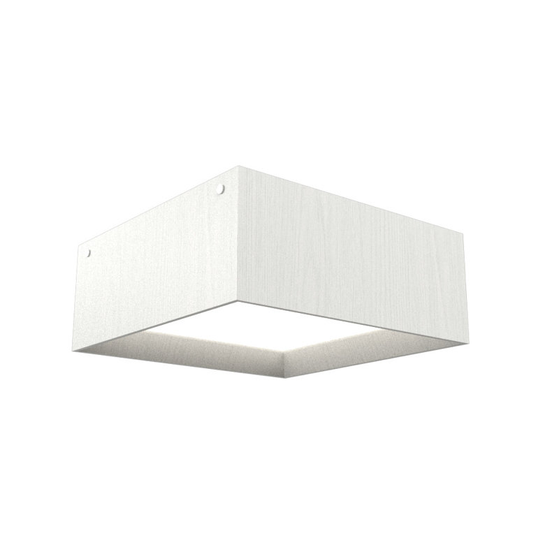 Plafonnier encastré 1 lumière DEL Meio, H 4,68 po x l 15,6 po x P 15,6 po, Blanc organique
