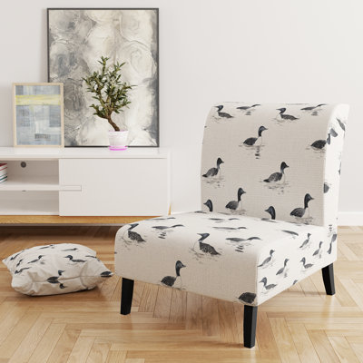 Fauteuil de chambre noir à motif animalier