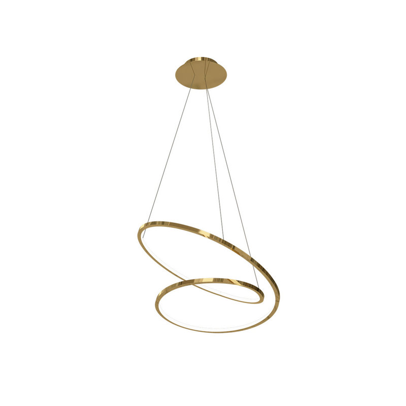 Mat Small Pendant, Gold