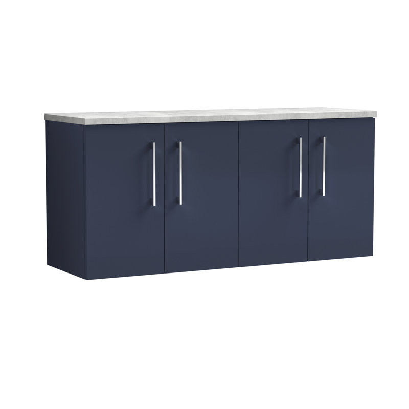Arno 56.2cm Double Bathroom Vanity Base Only, Midnight Blue