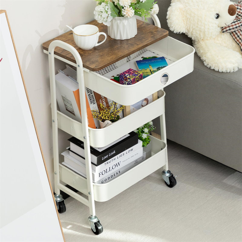 Adelhard 76cm H x 93.98cm W Cart with Wheels