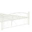 Structure de lit double, métal blanc, structure florale unique, assemblage silencieux, facile à assembler, structure en métal sans sommier avec finition, design, silencieux et stable, nécessaire-1979373686