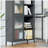 Classic Metal Storage Cabinet Display Cabinet with 4 Glass Doors 4 Shelves Cabinet  Bookcase Side Cabinet-1806447007
