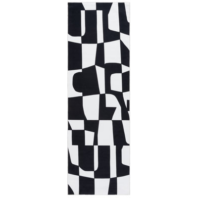 Amalea Performance Machine Washable Abstract Rug