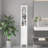 66.92" Bathroom Storage Cabinet With Adjustable Shelves - Slim 1 Door Freestanding For Home, Bathroom, Kitchen, Anteroom White