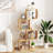 2 Pcs 4-tier S-shaped Bookcase With 4 Open Cubes Geometric Corner Display Shelf