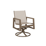 Berlin Gardens Vida Luna Multi Aluminum Swivel Rocker Dining Chair With Sling Fabric