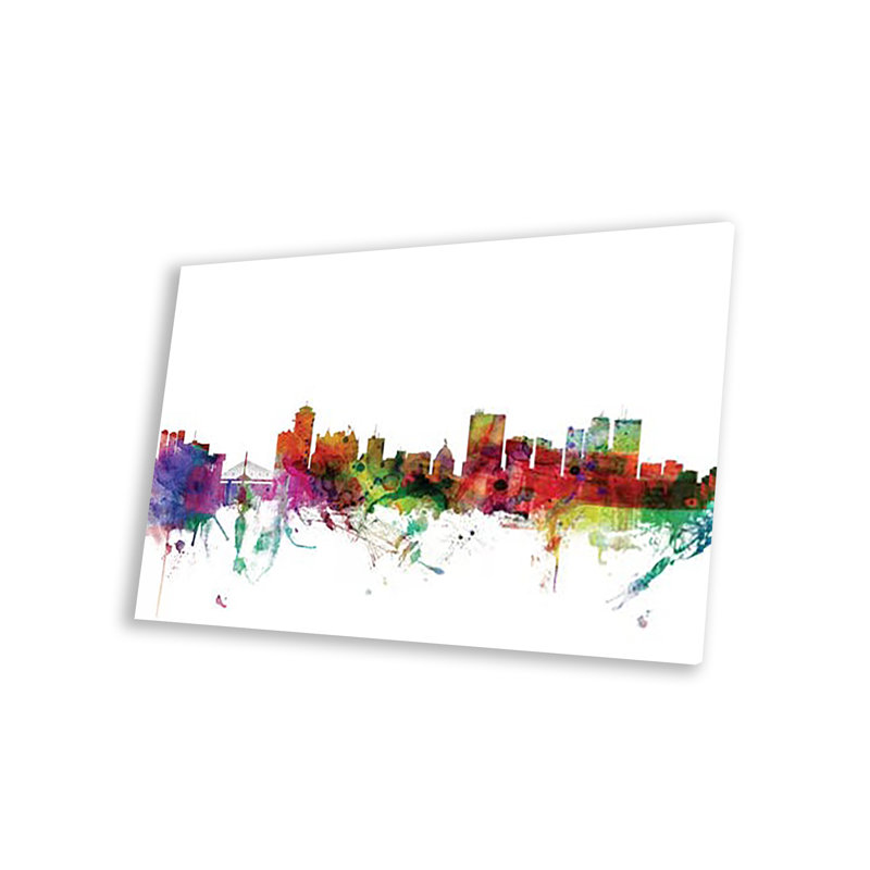 «Winnipeg, Canada Skyline» par Michael Tompsett, impression sans cadre, H 16 po x l 24 po x P 0,25 po