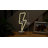 11.5" White Battery Operated Neon Style LED Lightening Bolt Table Light