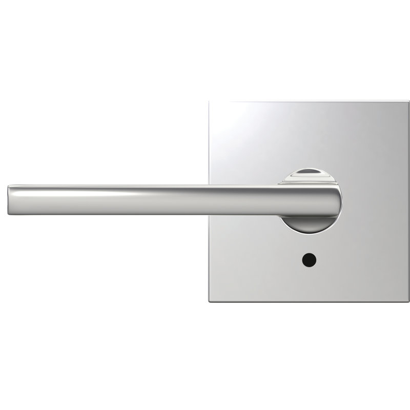 Custom Latitude Hall-Closet and Bed-Bath Lever with Collins Trim, Bright Chrome