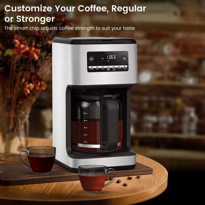Coffee Maker With 14-Cup Carafe Brewer&Timing Function