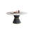 Modern Round White Rock Slab Dining Table-1422548748