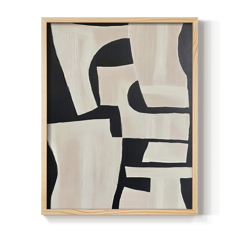 ABSTRACT Series, impression encadrée en bois massif, H 11 po x l 9 po