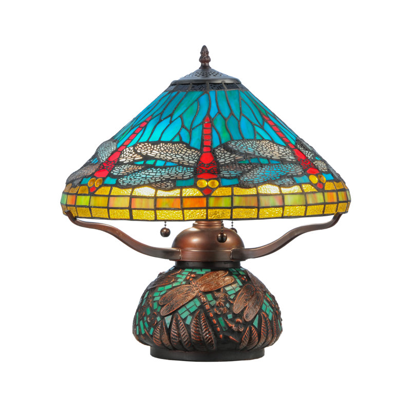 Meyda Tiffany & Stained Glass Table Lamp, Blue