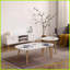 Table basse ronde moderne de 550 mm pour le salon - Assemblage facile Style élégant