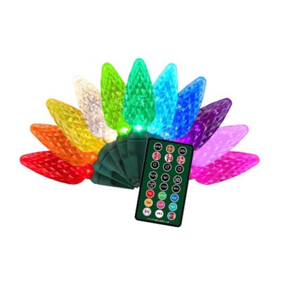  Platinum LED C9 RGBW 25 ct String Lights w/Remote Christmas Lights 25 ft.