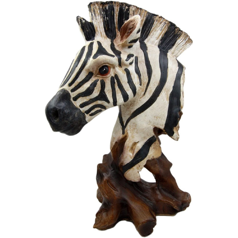 Buste de faune zèbre africain