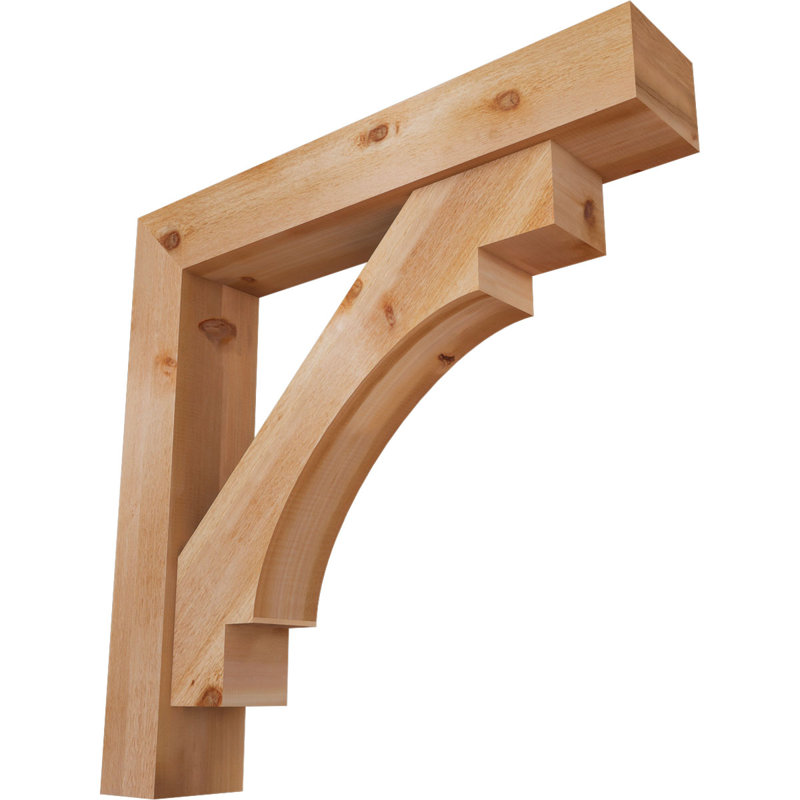 Support Merced Block avec support décalé, 44 x 44, Cèdre rouge occidental de l 8 po (scié brut)