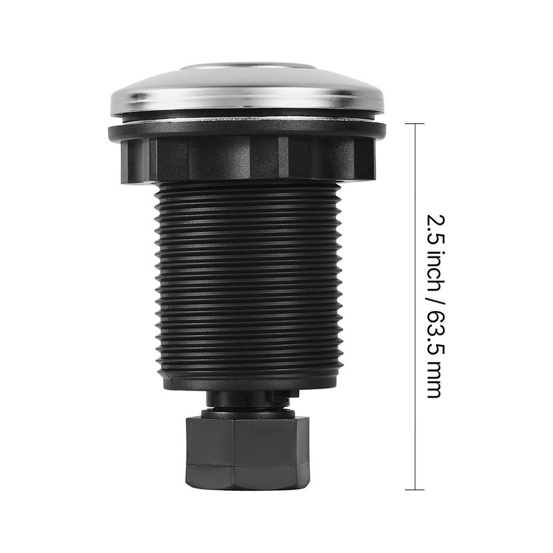 Ensemble de commutateur d'air pour broyeur à déchets VEVOR - Bouton de lavabo en acier inoxydable avec module d'alimentation et tube de 4,92 pi